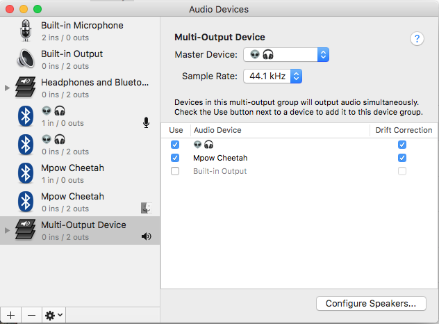 Multi-output Device MacOS